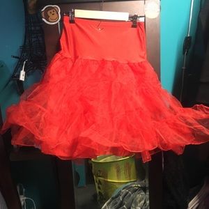 Vibrant red petticoat